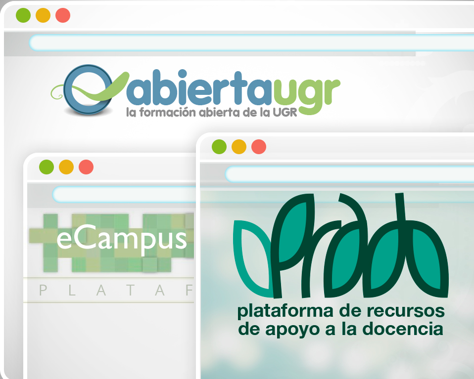 Logo de abiertaugr, PRADO y eCampus